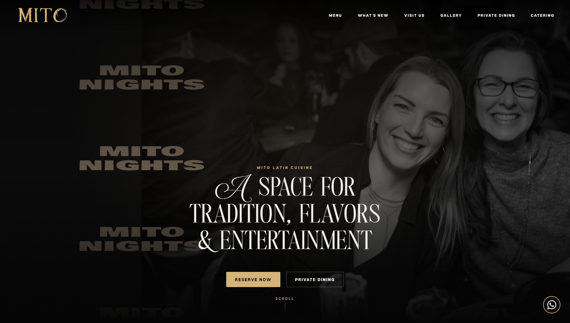 Sitio web de Mito Latin Cuisine
