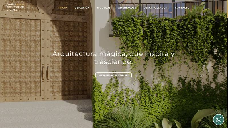 Sitio web de QABU Boutique Living